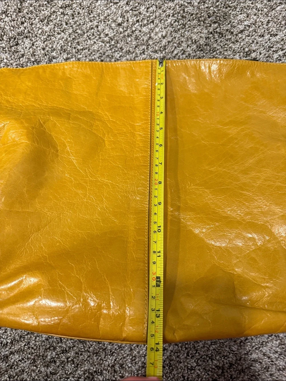 Nino Bossi Mustard Yellow Leather Convertible Shoulder Crossbody Bag 2 Straps